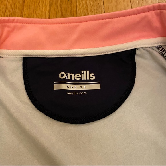 O'NEILLS Girls Donegal GAA Nevis 26 3 Stripe Full Zip Navy & Pink Jacket NEW - Picture 8 of 15
